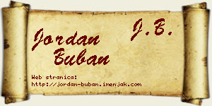 Jordan Buban vizit kartica